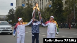 Олимпийский огонь в Москве