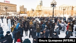 Протесты в Хабаровске 23 января