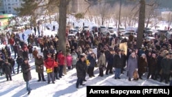 Митинг против строительства дороги в Новосибирске, 2017 год