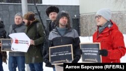 Пикет в защиту Михаила Светова в Новосибирске